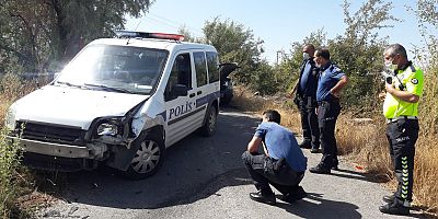 Babasının Aracını Kaçıran Genç, Polis Aracına Çarpınca Yakalandı