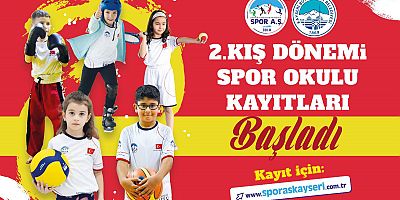 Büyükşehir SPOR A.Ş. 2.Kış Dönemi Spor Okulları Kayıtları Başladı