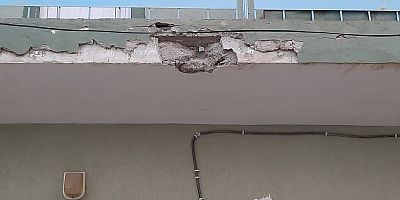 Hat yenilerken zarar gören balkon