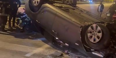 Kayseri’de Sürücü Direksiyon Hakimiyetini Kaybetti: Araç Takla Attı