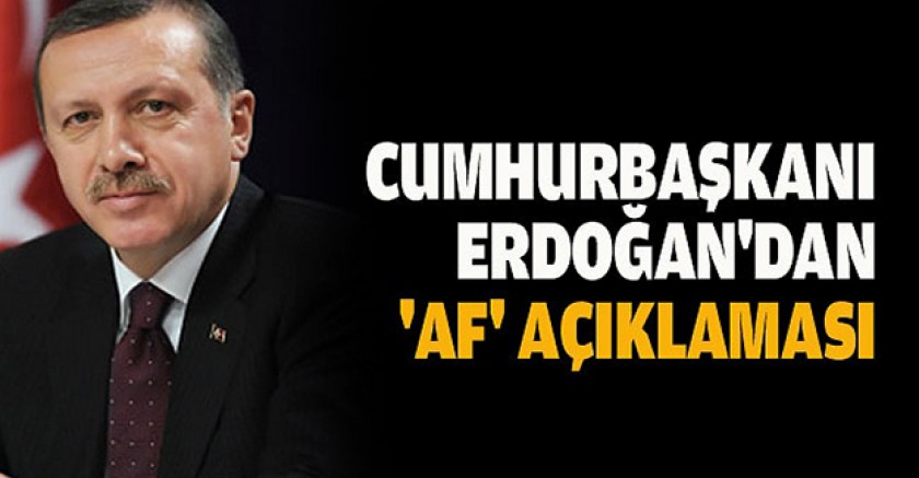 Cumhurbaşkanı Erdoğan ‘Af Teklifi’ni Değerlendirdi