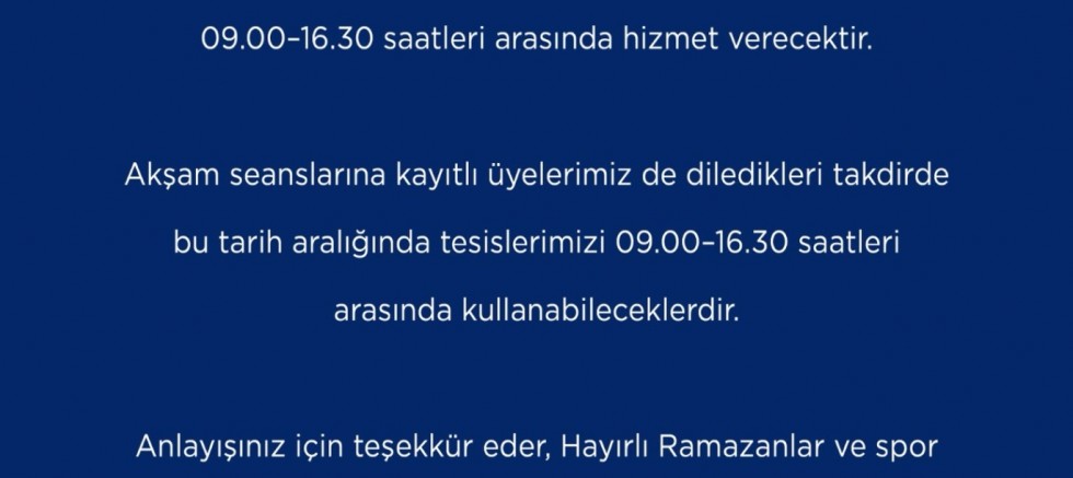 Kayseri Büyükşehir’in Spor Tesislerinde Ramazan Düzenlemesi