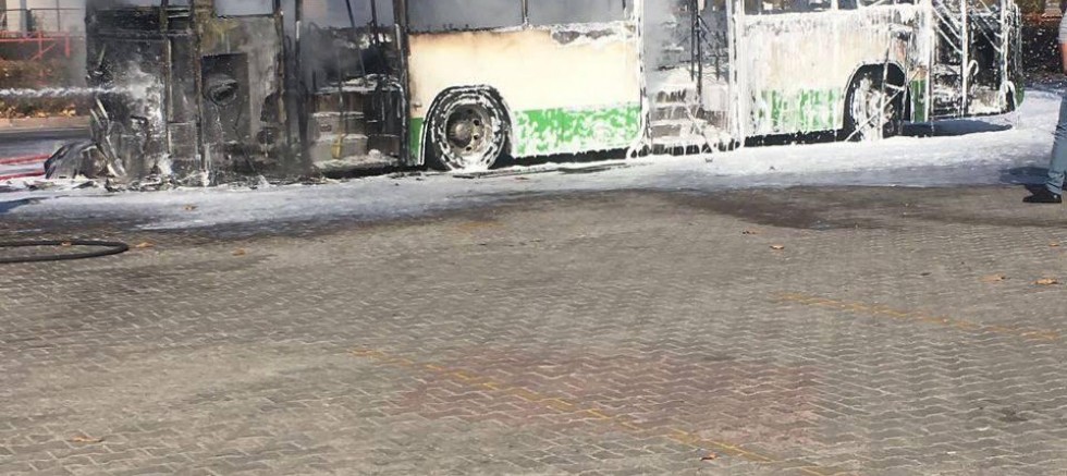 Kayseri’de Seyir Halindeki Yolcu Otobüsü Alev Aldı