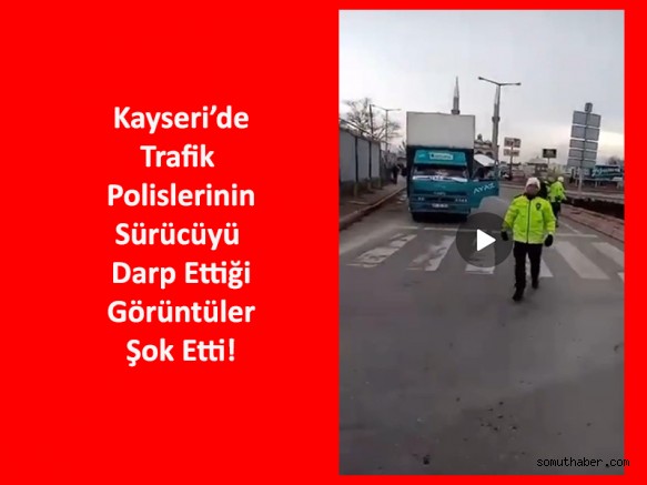 Kayseri’de Trafik Polislerince Darp Görüntüsü Şok Etti!