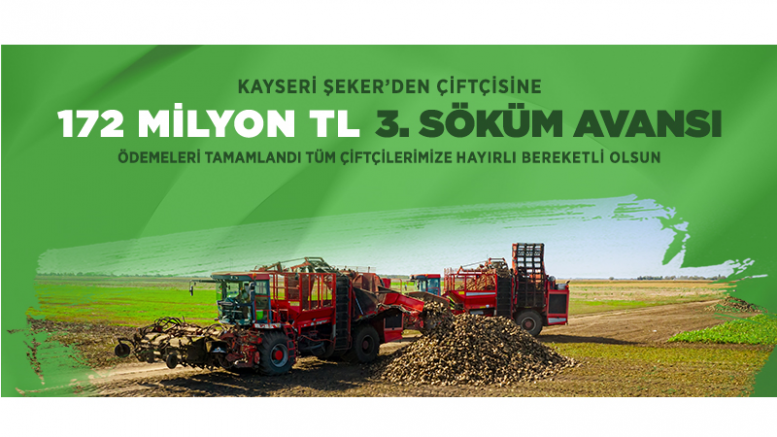 Kayseri Şeker’den Çiftçiye 3. Söküm Avansı: 172 Milyon TL’lik Destek Üreticiyle Buluştu