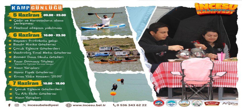 Kayseri’de İki İlçede Aynı Tarihlerde Kamp Karavan Festivali Düzenlenecek