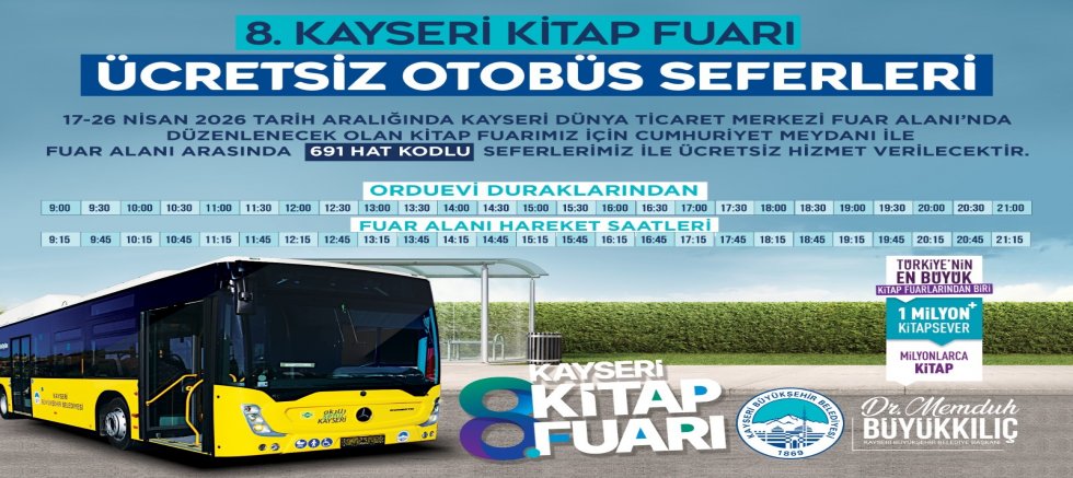 Kitap Fuarı'na “Ücretsiz Ulaşım” Desteği