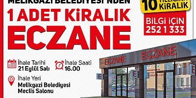 1 Adet Eczane İhale İle Kiraya Verilecek