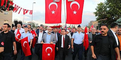 15 Temmuz Şehit ve Gazileri İçin Yürüyüş Düzenlendi