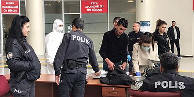 Adliye’de ‘korona’ önlemleri