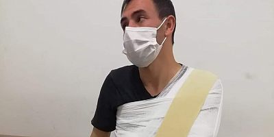 Ambulanstan İzinsiz Maske ve Eldiven Alıp, Şoförü Darp Ettiler
