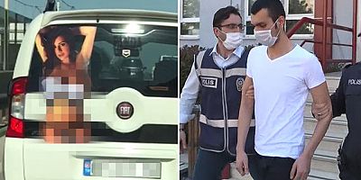 Aracına Çıplak Kadın Afişi Astı, Gözaltına Alındı
