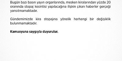 Bakanlıktan ‘Kira Stopajı’ İddialarına Açıklama: Gündemimizde Böyle Bir Değişiklik Yok