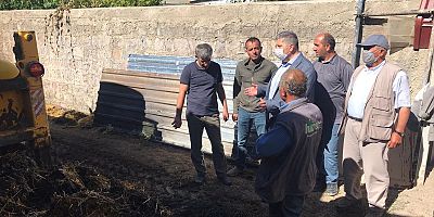 Başkan Altun'dan Ahırı Yanan Aileye Geçmiş Olsun Ziyareti