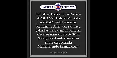 Başkan Arslan’ın Acı Günü