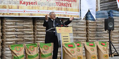 Başkan Büyükkılıç: 16 İlçemize 10 Milyon TL’nin Üzerinde 400 Ton Tohum Dağıtıyoruz