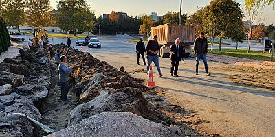 Başkan Büyükkılıç Altyapı ve Yol Çalışmalarını Denetledi