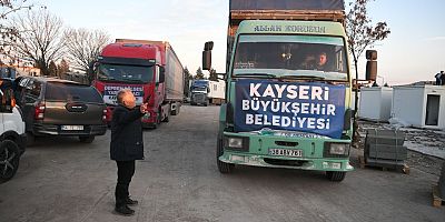 Başkan Büyükkılıç, Kahramanmaraş'a Gelen Yardım Tırlarını Karşıladı