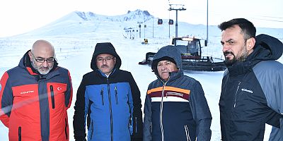 Başkan Büyükkılıç ve Vali Çiçek’ten Erciyes’te İnceleme