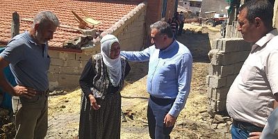 Başkan Cabbar'dan Yangınzedeye Ziyaret