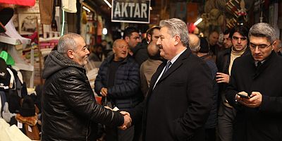 Başkan Palancıoğlu Kapalı Çarşı Esnafını Ziyaret Etti