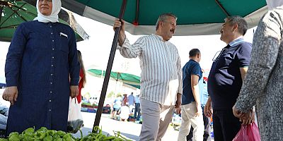 Başkan Palancıoğlu Organik Köy Pazarını Gezdi