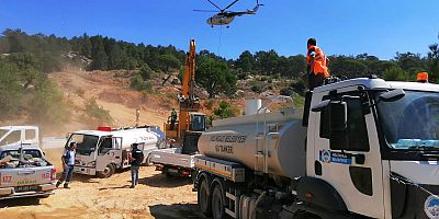 Başkan Palancıoğlu, Yangınla Mücadele Eden Ekibe Teşekkür Etti