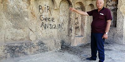 Bizans Dönemine Ait Manastır Sprey Boya İle Tahrip Edildi