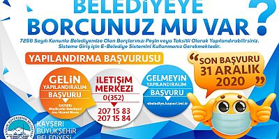 Büyükşehir’den ‘Borç Yapılandırma’ Fırsatı