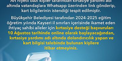Büyükşehir’den Kırtasiye Dolandırıcılığı Uyarısı