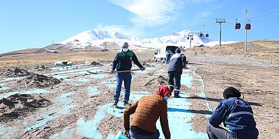 Büyükşehir, Erciyes’e Biyotekstil Tohum Halısı Serdi