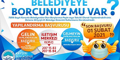 Büyükşehir'in 'Borç Yapılandırma' Fırsatı 1 Şubat’a Uzatıldı