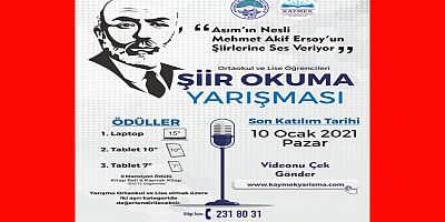Büyükşehir’in Ödüllü Sanal Şiir Okuma Yarışmasına Yoğun İlgi