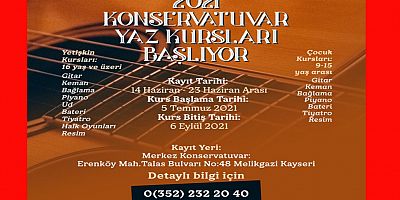Büyükşehir Konservatuvarı Yaz Kurs Kayıtları Başlıyor