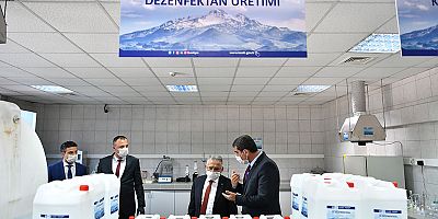 Büyükşehir Maske ve Dezenfektan Üretimini Sürdürüyor