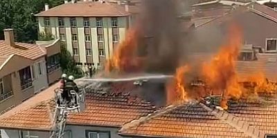 Çatıda Çıkan Yangında 3 Kişi Etkilendi