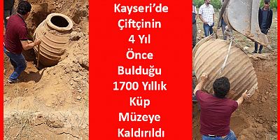 Çiftçinin 4 Yıl Önce Bulduğu 1700 Yıllık Küp Müzeye Kaldırıldı