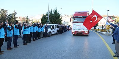 Develi'den Mazlumlar İçin 2 Yardım Tırı Daha Yola Çıktı