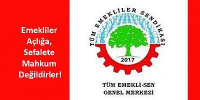 Emekliler Açlığa, Sefalete Mahkum Değildirler!