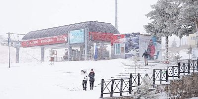 Erciyes'te Kar Etkili Oldu
