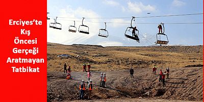 Erciyes'te Kayak Sezonu Öncesi Kurtarma Tatbikatı
