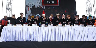 Erciyes'te Sucuk Yeme Yarışması