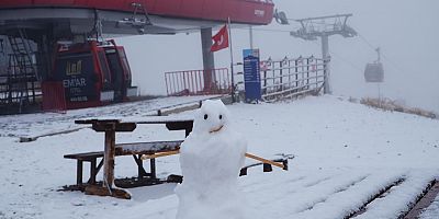 Erciyes Tekir Yaylası’na İlk Kar Düştü