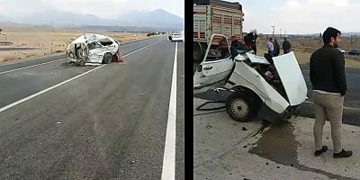 Feci kaza! Araç ikiye bölündü…