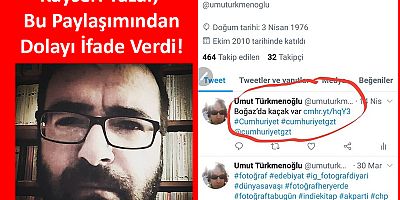 Gazete Linkini Paylaşan Kayserili Yazar İfade Verdi!