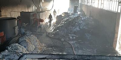 Geri dönüşüm tesisinde korkutan yangın