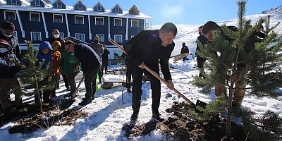 Hacılar Erciyes Kapıda Fidanlar Toprakla Buluştu