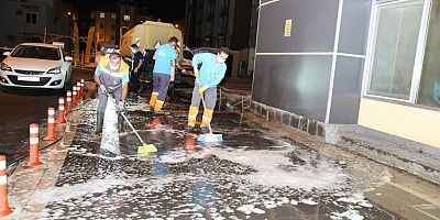 Hastaneler Bölgesinde ve Sağlık Merkezlerinde Dezenfekte Çalışması Devam Ediyor
