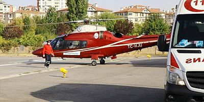 Kalp Krizi Geçiren Kadına Ambulans Helikopter ile Müdahale
