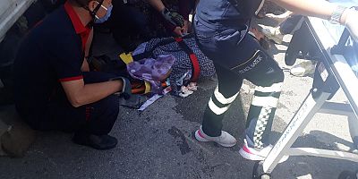 Kamyonetin Çarptığı Kadın Ağır Yaralandı